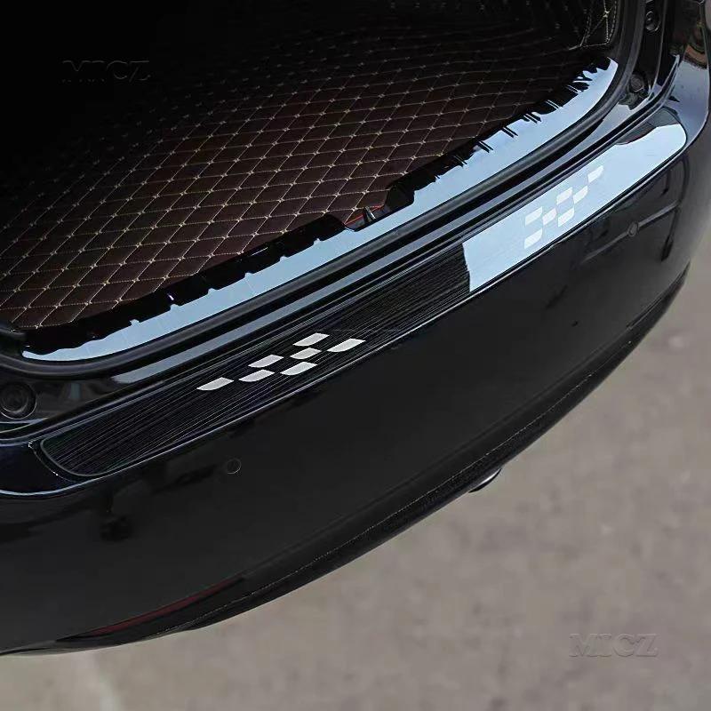 Protecteur de pare-chocs de coffre arrière en acier inoxydable, plaque de protection arrière, seuil de porte arrière, accessoires de voiture pour Skoda Octavia 2014 – 2017