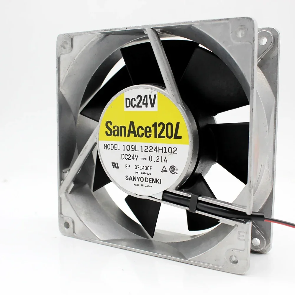 109L1224H102 DC24V 0.21A for SANYO 12CM 12038 120x120x38mm aluminum frame cooling fan
