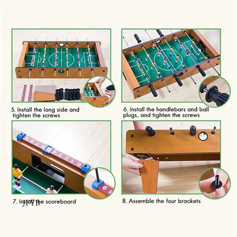 

JY-Children's Table Football Table Wooden Tabletop Indoor Table Football Set Camping Essential