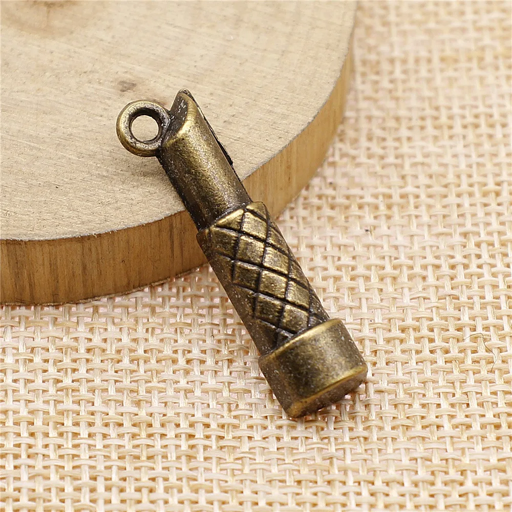 10pcs 34x9mm Antique Bronze Color Lipstick Charms Pendant For Hand Crafts Making