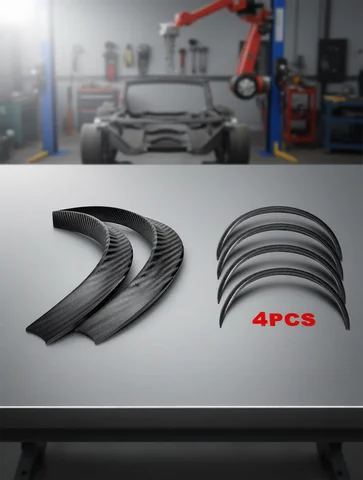 Universal 4PCS Car Body Fender Flares 73cm Rubber Truck Wheel Arches Eyebrow Lip Anti-scratch Strip Sticker Mud Flaps Guard Trim