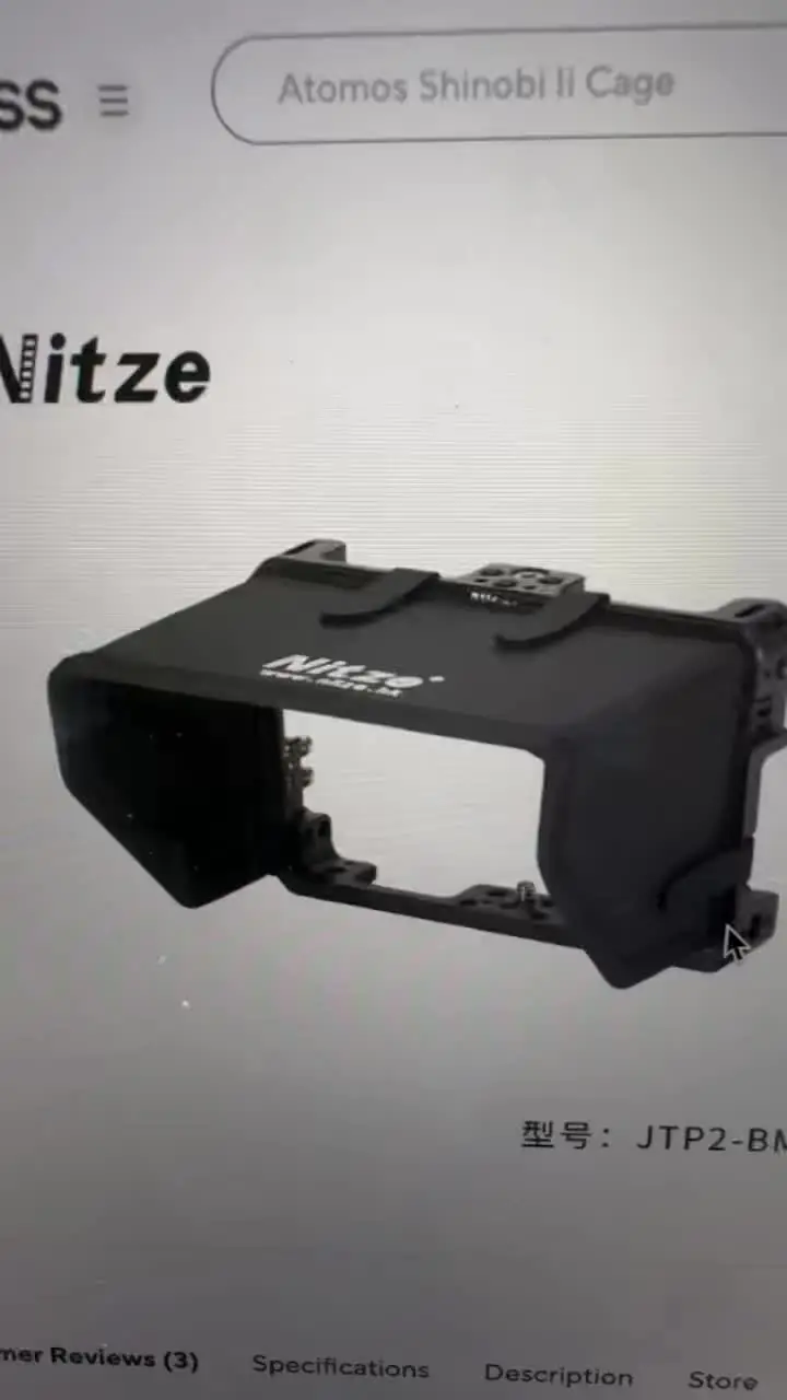 NITZE モニターケージ ポートキー用 BM5WR / BM5III 5.5 インチ