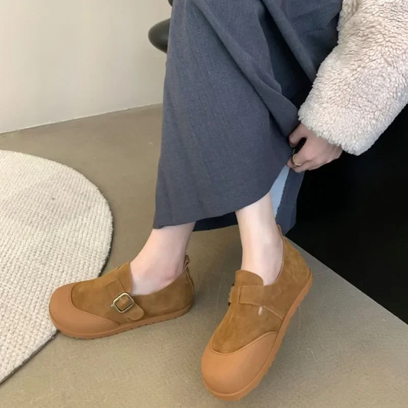 Spring Women Boston Clogs Flats Fashion Shallow Slip on Ladies Comfort  Round Toe Women's Single Women Flat Shoes