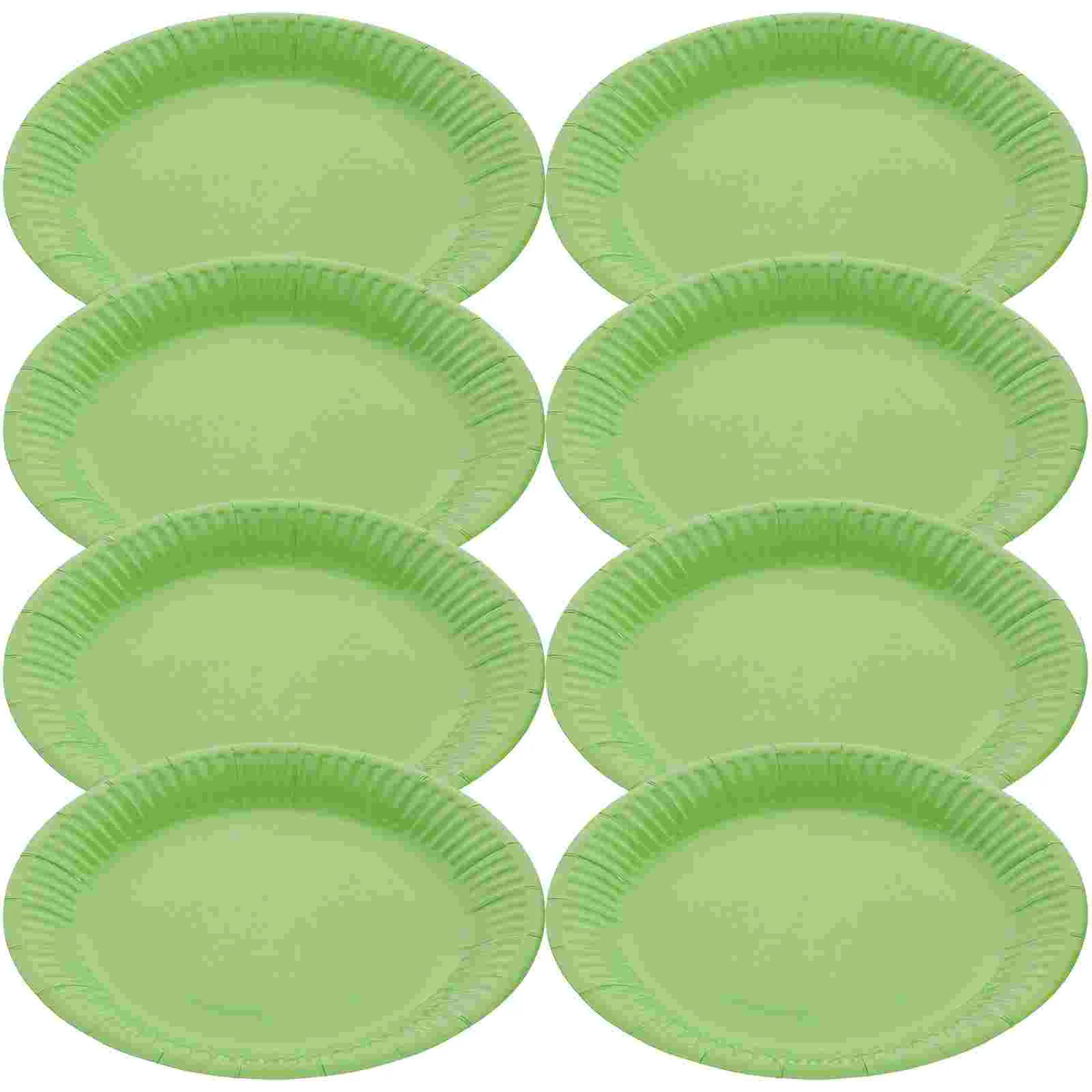 20 Pcs 7 Inch Paper Tray Plates Stacking Extra Large Party Bulk Trays Flat Skillet