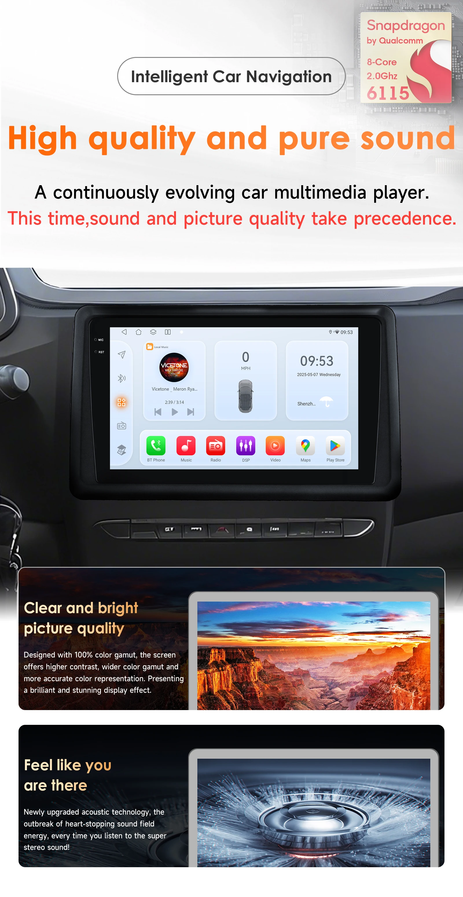 Hizpo Snapdragon 6115 Auto Stereo Für Renault Express 2021 - 2022 Multimedia Player GPS WIFI + 4G Drahtlose Carplay 360 Kamera 8 core – Detail 4
