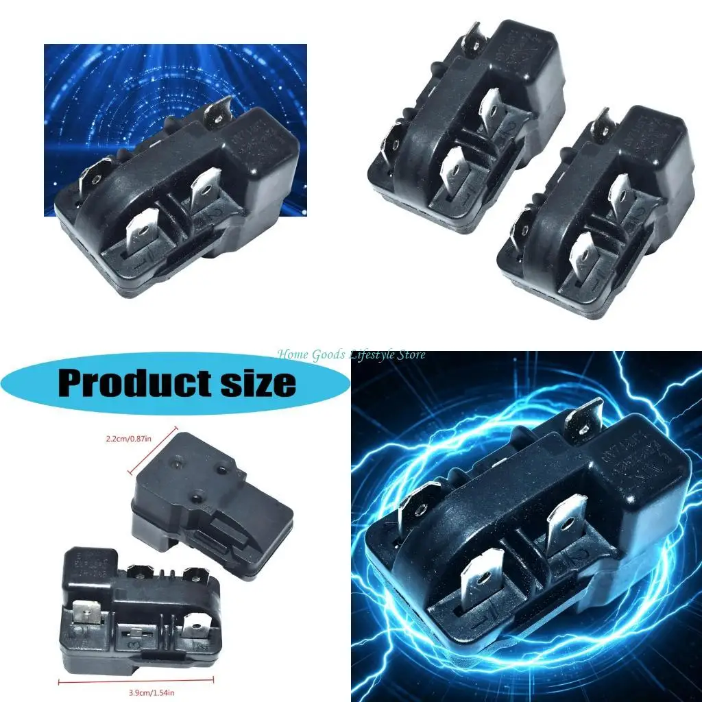 E74E High Efficiency Refrigerator Starter Relays With Overload Protections Plastic