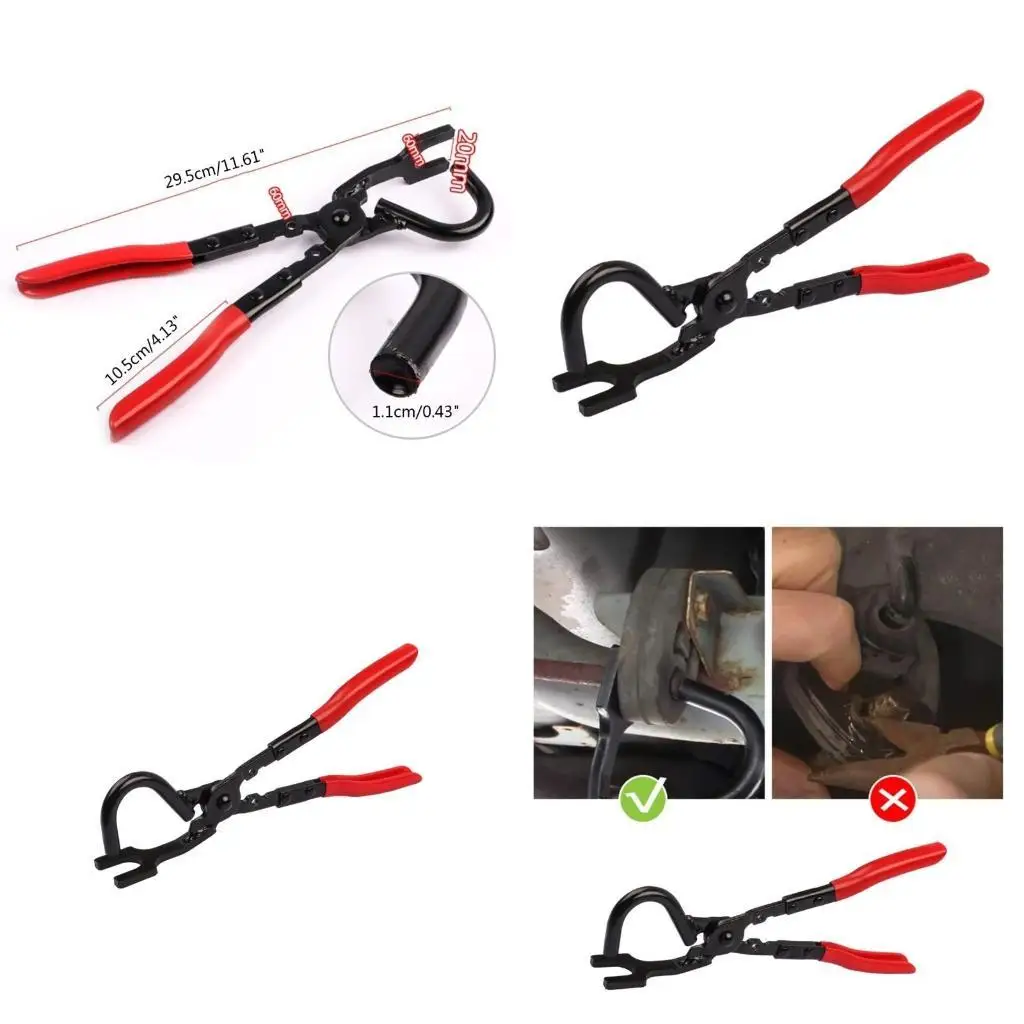 

E8BD Car Exhaust Hanger Removal Plier Car Exhaust Rubber Pad Plier Puller Tool Exhaust Pipe Rubber Gasket Removal Pliers