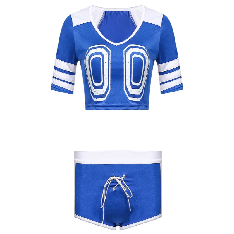 Halloween Women's Sexy Three Point Cheerleading Dress Stage Performance Dress Sexy Football Baby Cheerleading Dress