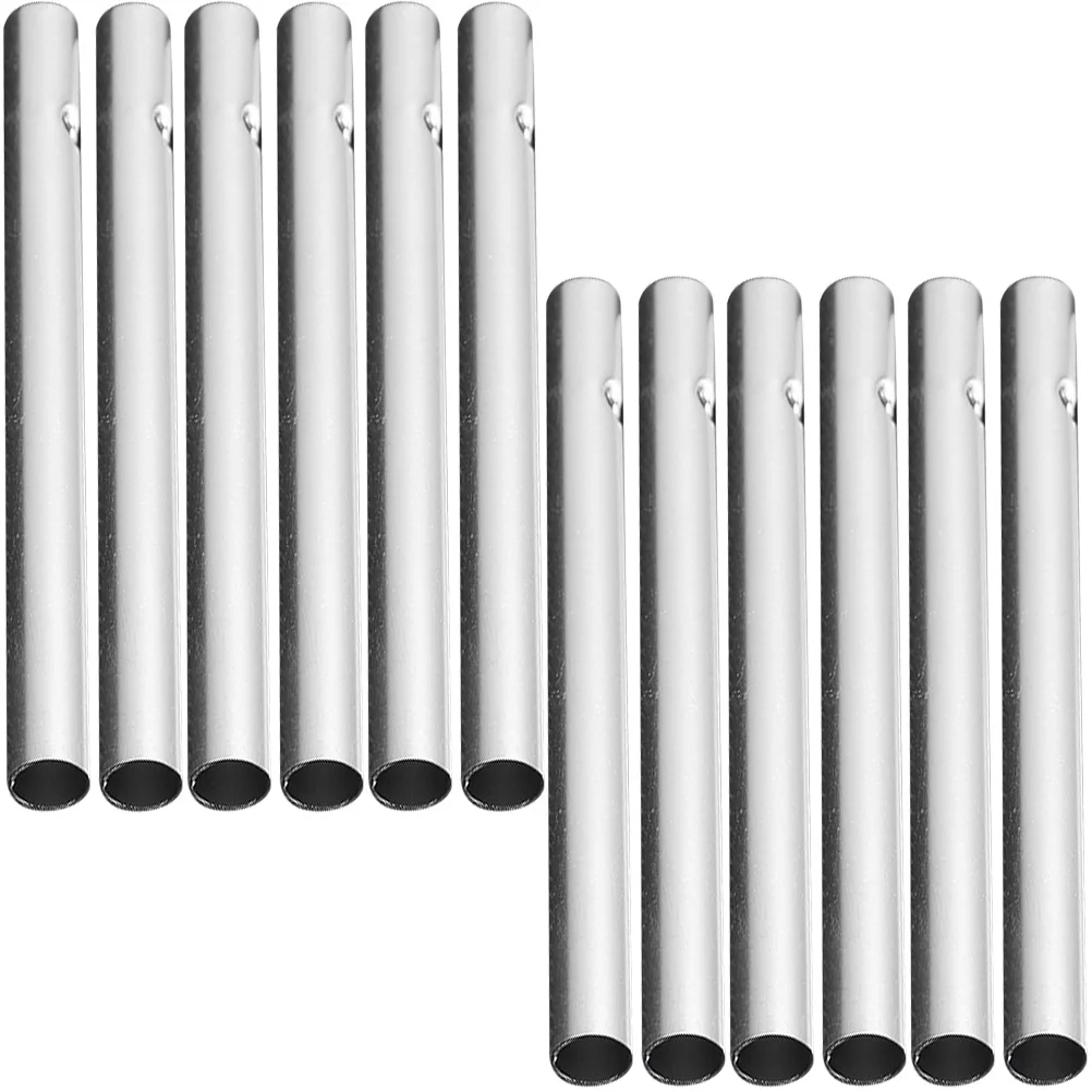 12 قطعة أنابيب الألومنيوم الرياح الرنين قبل حفر Diy بها بنفسك قلادة معلقة لحديقة الشرفة الديكور الرياح الرنين صياغة المواد