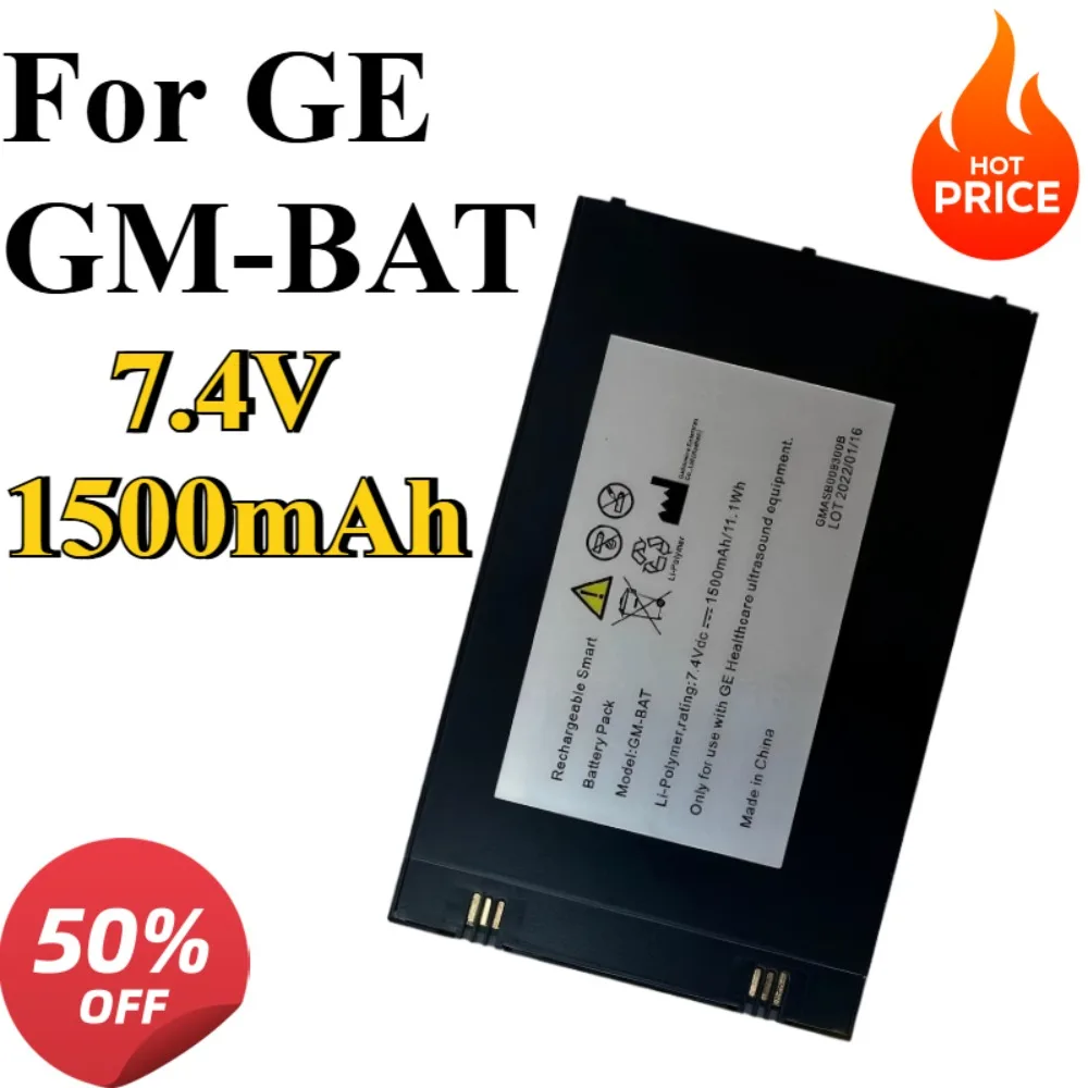 

7.4V 1500mAh Medical Ultrasound Replacement Battery Compatible with GE Vscan GM-BAT GM200011 M2840 Portable Echograph Machine