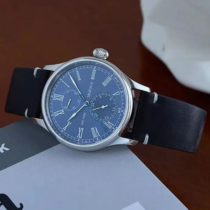 Milifortic Men Aviator Watch 38mm Quartz Wristwatch Sapphire Mirror 10Bar Waterproof VH61