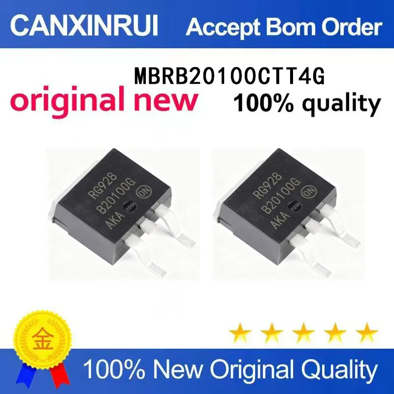 (5-100 Pieces)Brand new original MBRB20100CTT4G B20100G TO-263 spot chip IC