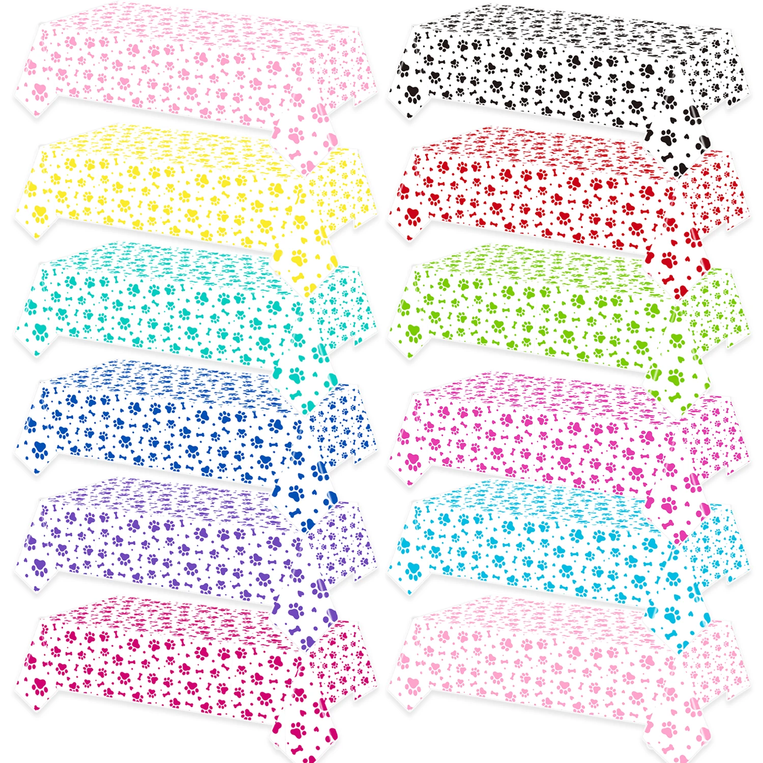 

Dog Claw Themed Plastic Tablecloth for Birthdays Weddings Holidays Decorations Baby Shower Desktop Decoration Multiple Choices