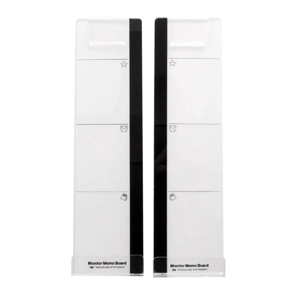 

Monitor Memo Board Clear Holder for Screen Computer Side Panel Message Acrylic Material Multifunctional Office Home