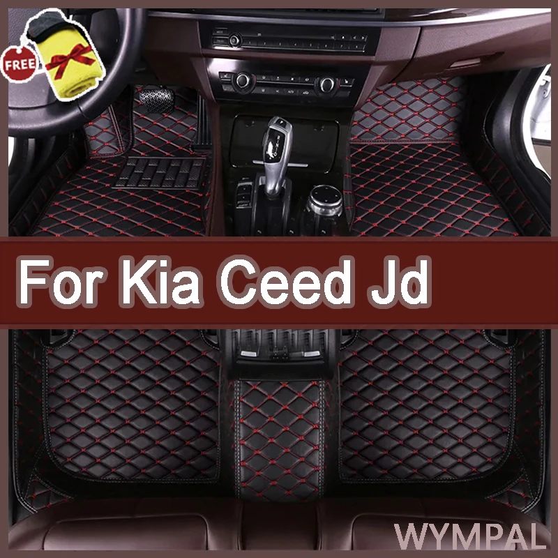 Car Floor Mat For Kia Ceed Jd 2014 2015 2016 2017 2018 2019 2020 Man Non-Slip Luxury Woman Foot Pad Auto Interior Rugs Accessory