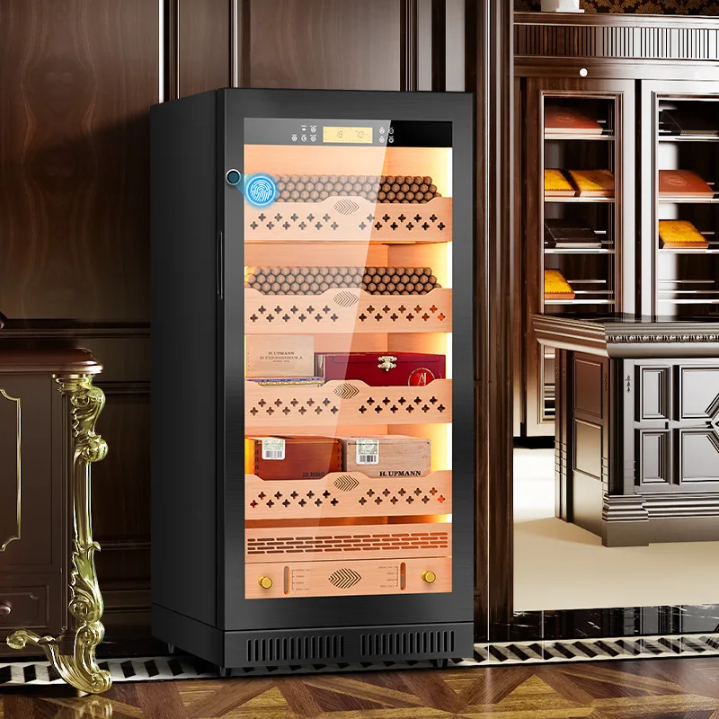 시가 캐비닛 가정용 삼나무 목재 가변 주파수 공랭식 무결빙 항습 항온 시가 캐비닛