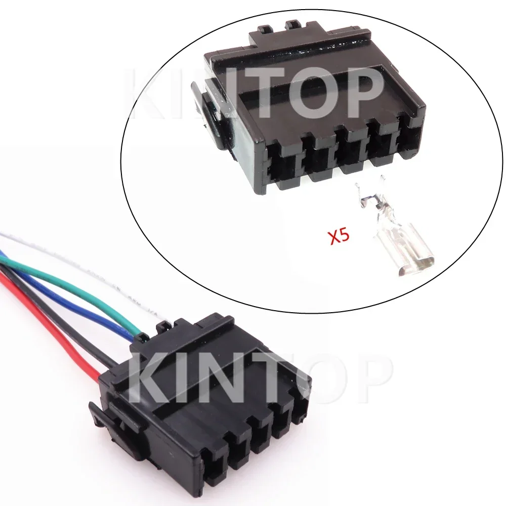 

1 Set 5 Pins AC Assembly Car Wire Cable Socket Adapter With Wires Automobile Plastic Housing Unsealed Connector Auto Accessories