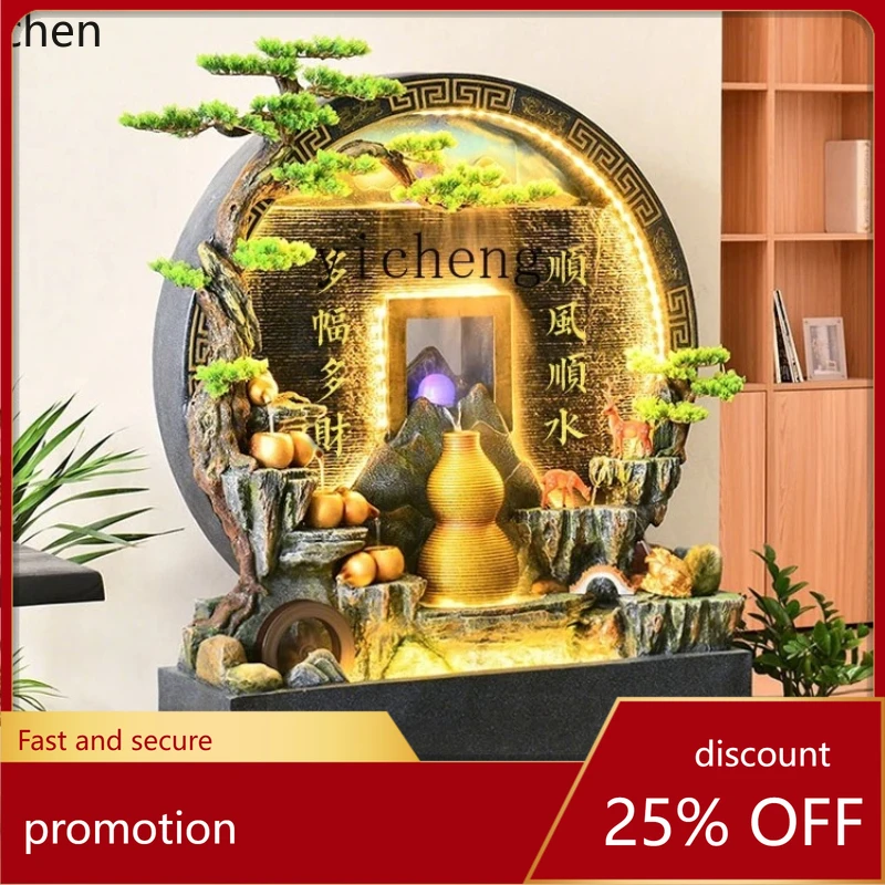 HXL entrance entrance water curtain wall running water wall living room running water fountain landscape housewarming