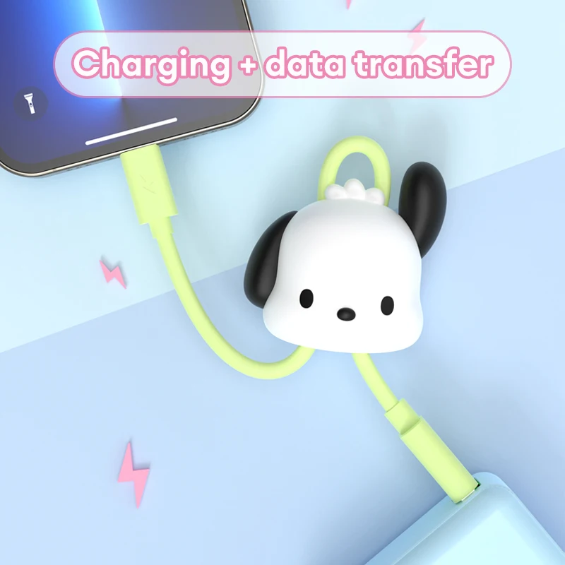 Sanrio JS-0103 Linea dati stereo Kawaii Cinnamoroll Carino Kuromi Tipo-C Cavo di ricarica Pochacco Anime Cartoon Charger Interfaccia PD