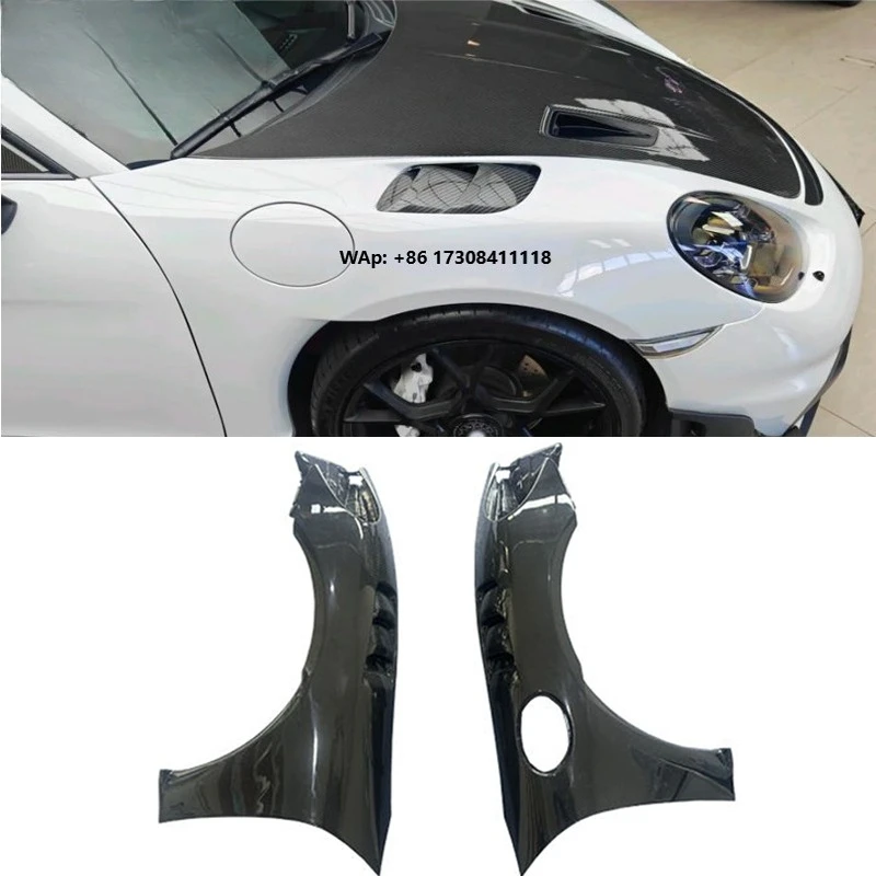 

High Quality for 981 718 Dry Carbon Fiber GT4RS Style Front Fender Side Fender Body Kit Car Accessories
