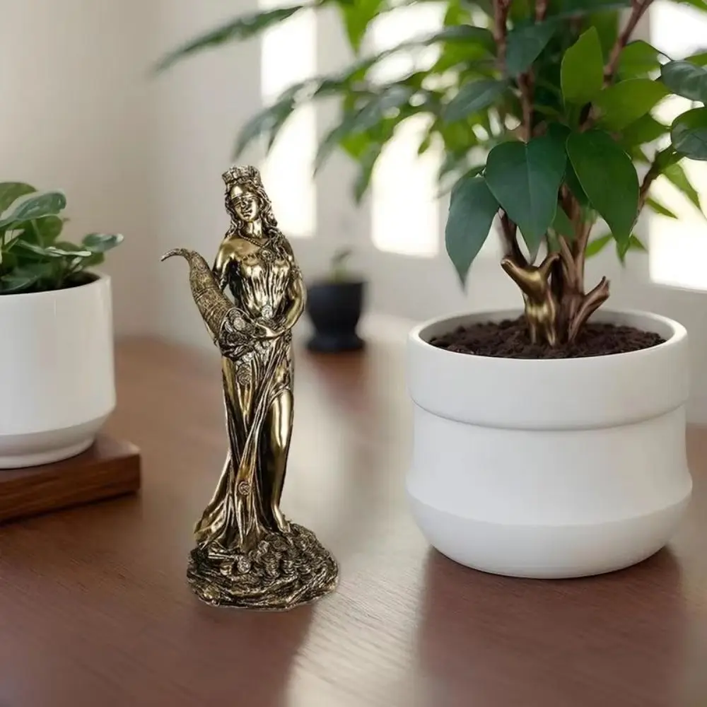 

Hand-carved Wealth Goddess Statue Exquisite Resin Craft Greek Goddess Ornament Retro Creative Lucky Wealth Statue Business Gifts