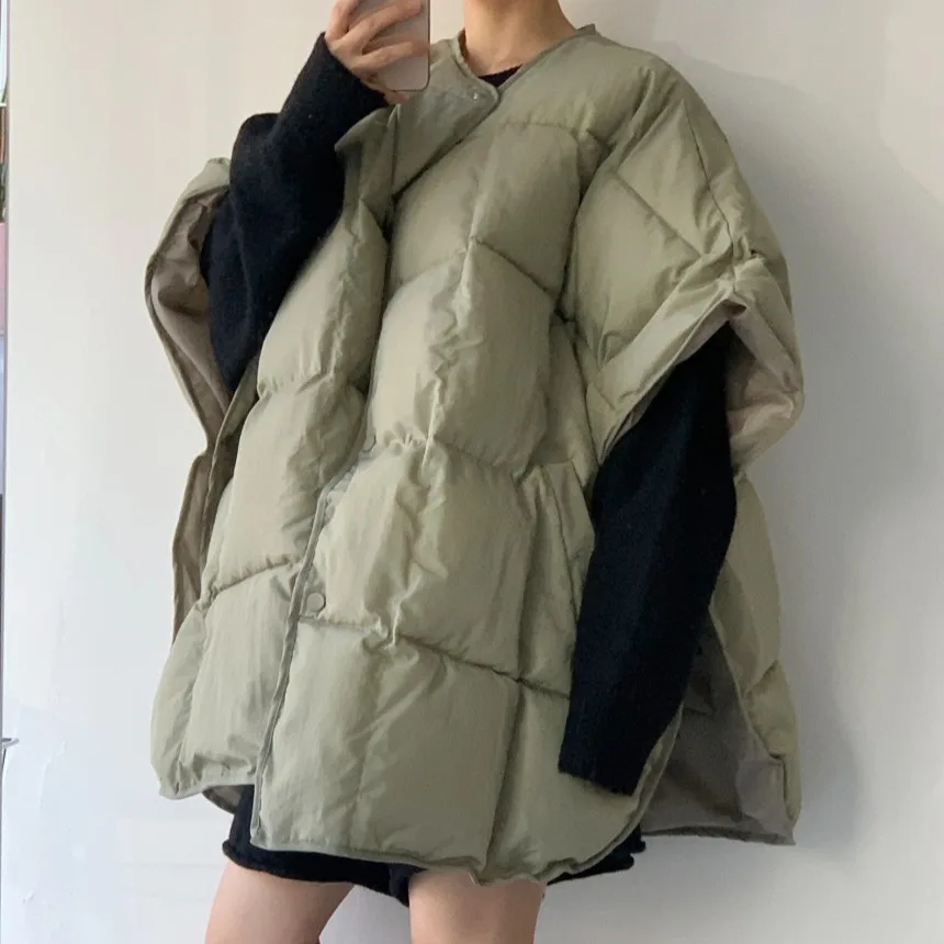 Retro Design Svel Cotton Vest Women's Winter Loose Versatile High-End Warm Outerwear Korean Sle Regular Fit Medium So...