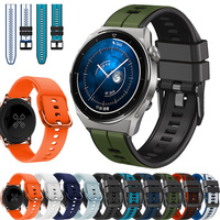 22 20mm Silicone Strap for Huawei Watch GT 5 4 3 2 Pro 46 42mm Bracelet watch GT Runner/GT 2E Easy Fit Two Tone Band Accessories
