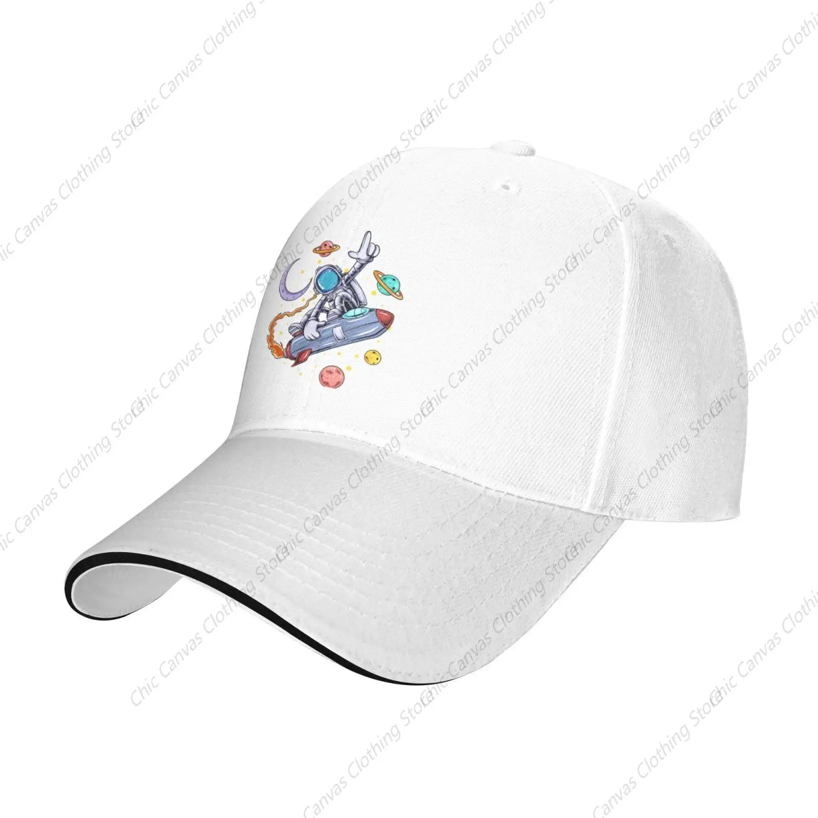 

Astronauts Flying in Space Baseball Cap Women Men Hat Adjustable Truckers Sun Hat Golf Caps Four Seasons Cap Classic Vintage Hat