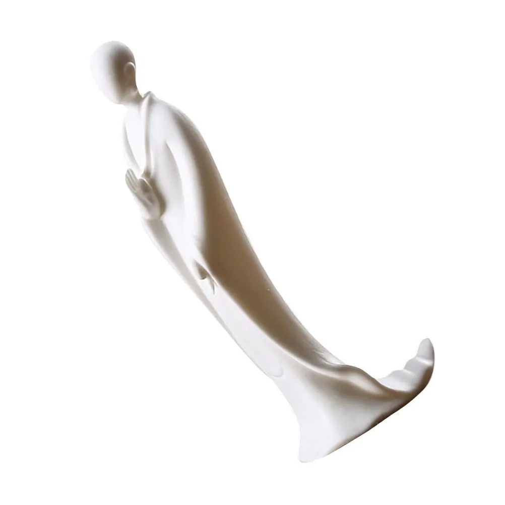 

1Pcs Ceramic Monk Statue Fine Craftsmanship Smooth Surface Unique Design Home Office Bedroom Study Decorative Desktop Decor