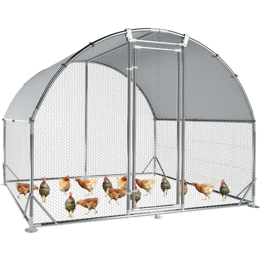 

Large Metal Chicken Coop Upgrade Tri-Supporting Wire Mesh Chicken Pen with Water-Resident and Anti-UV Cover 13'L X 9'W X 6.5'H