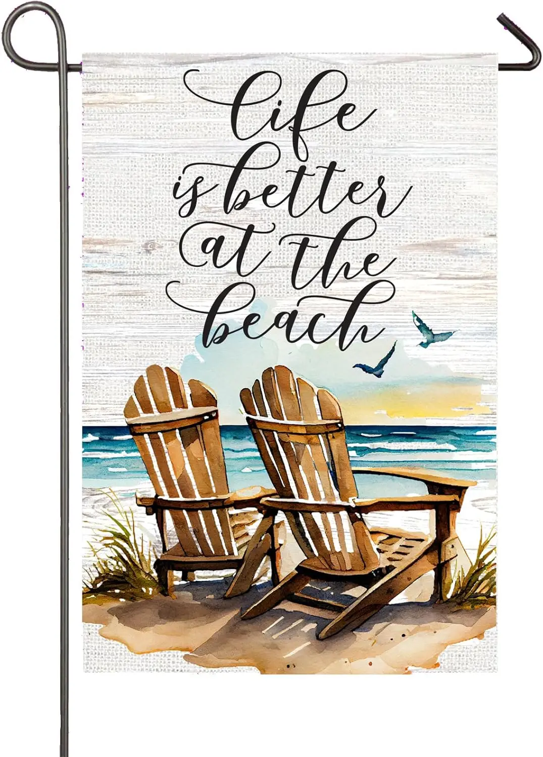 Life Is Better At The Beach Garden Flag 12x18 Inch Double Sided Summer Coastal Yard Flags for Outside Ocean Seaside Beach Ho hhz