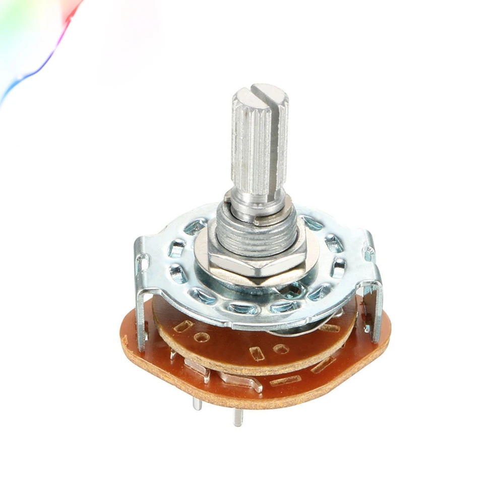 2Pcs 5Pin 1P4T 1 Pole 4 Position Selectable 2 Deck Band Selector Rotary Switch  RS25 1*4