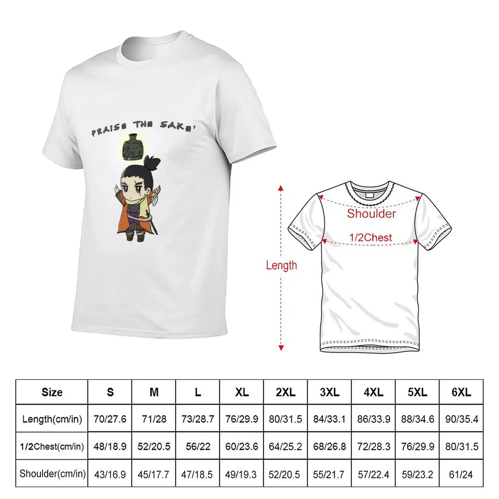 Sekiro shadows die twice Praise the sakè T-Shirt t shirts for man cotton man t shirts graphic T-Shirt
