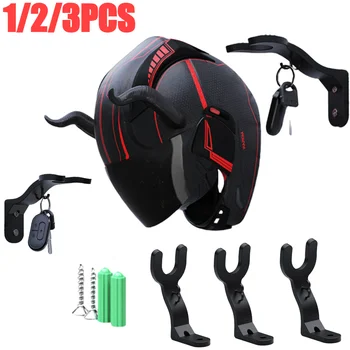 1-3PCS Motorcycle Helmet Hook Racks Multipurpose Hook Hanger...