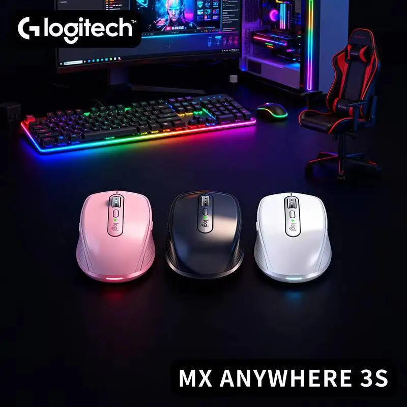 

Компактная мышь Logitech MX Anywhere 3S, эргономичный дизайн, перезаряжаемая, с быстрым прокруткой для портативных ПК Mac