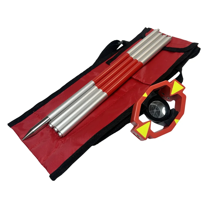 Mini Prisma com Prata Revestido Offconjunto Topografia Prisma para Estação Total Swiss mm Pólos