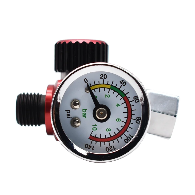 1pcs HVLP spray gun regulator watch air pressure adjustment regulator tail pressure gauge Paint spray gun regulator