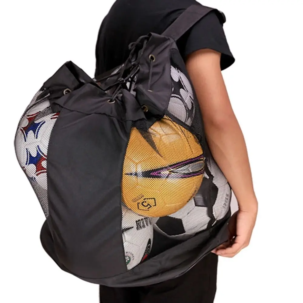 

1Pcs Large Capacity Ball Storage Bag Thickened Oxford Cloth Large Shoulder Bag Mesh Sports Equipment Bag