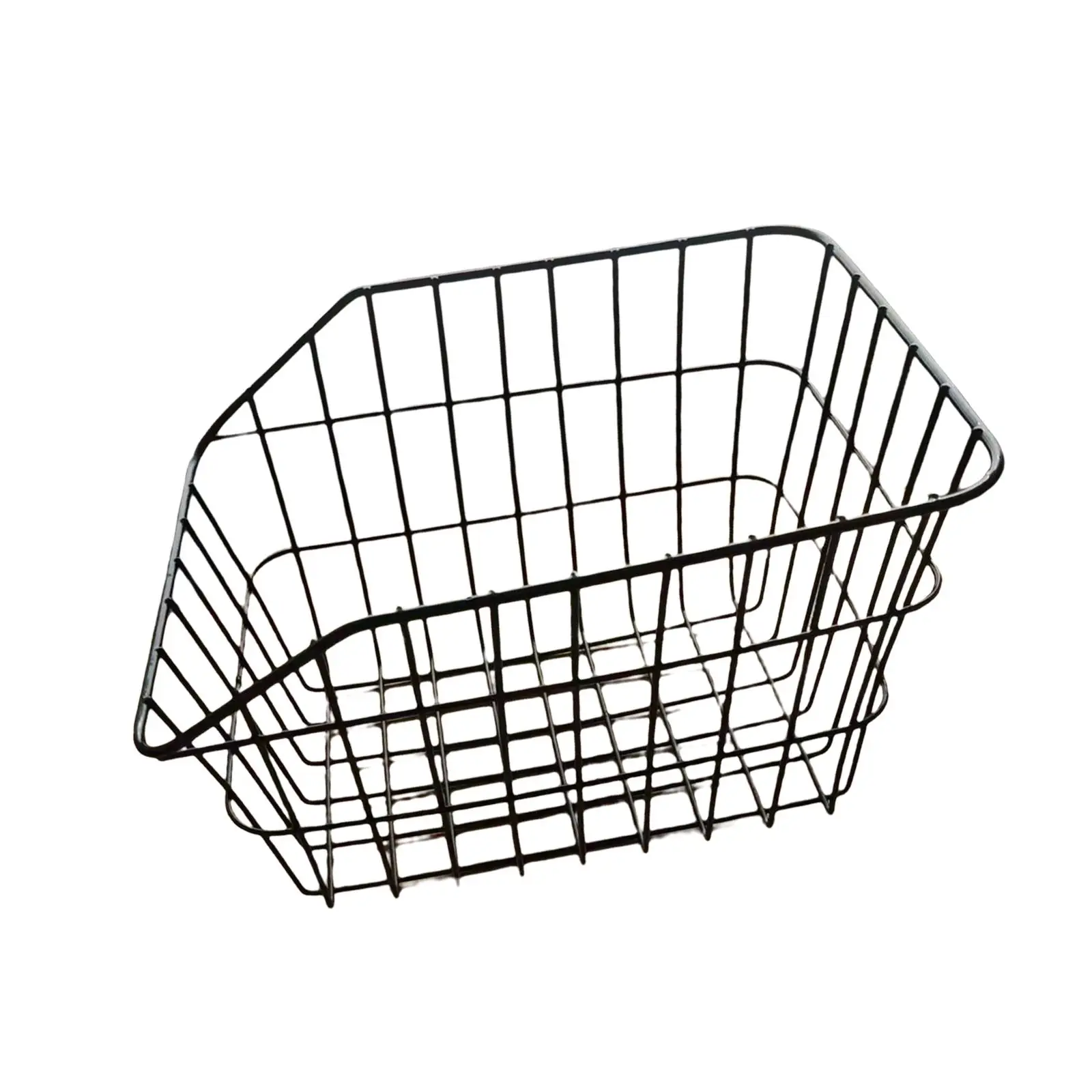 Rear Bike Basket Cargo Rack Rear Rear Basket Rack Accessories Black Metal Cycling Rack for Bicycles Dogs Travel