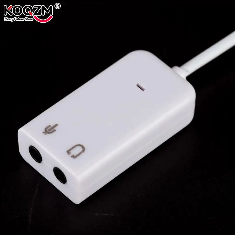 Laptop PC Mac With Cable 3D USB 2.0 Virtual 7.1 Channel External USB Audio Sound Card Adapter Sound Cards White