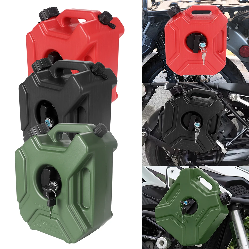 5L/3L Custom Fuel Tank Plastic Petrol Jerry Can Motorcycle Jerrycan Gas Can Oil Container Fuel Canister Black Red Green