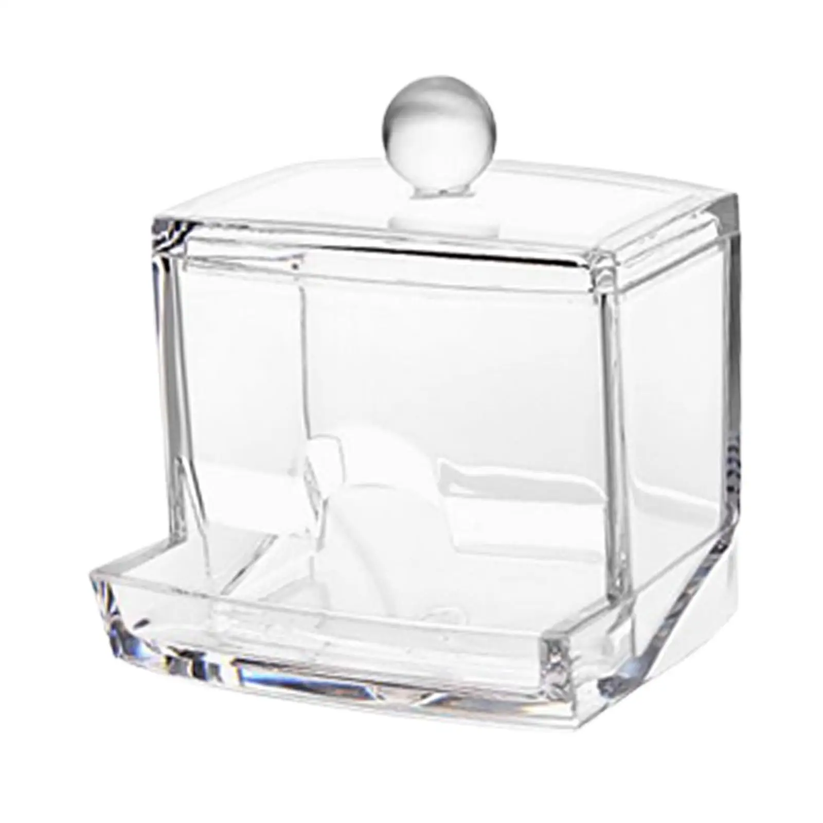 Cotton Swabs Storage Box Clear Practical Empty Organization for Coins Toothpicks