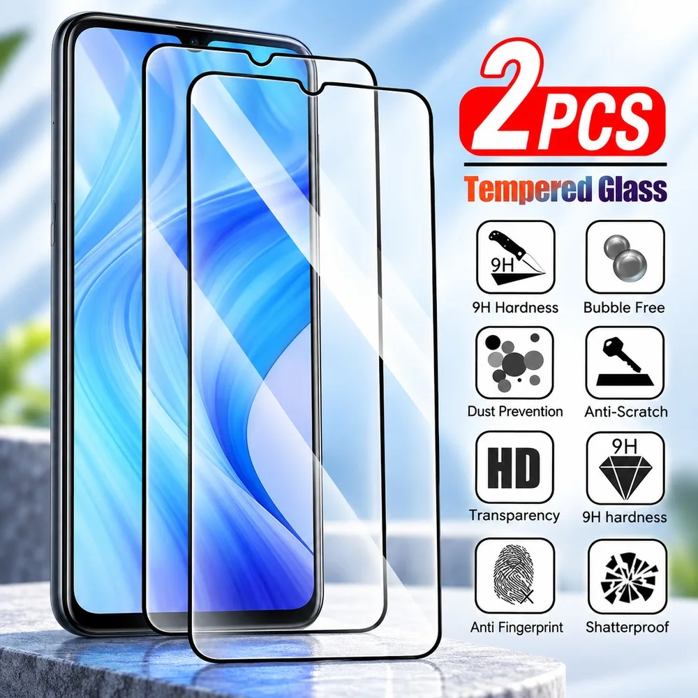2PCS Screen Protector For Realme 8 8i 8 Pro 9 9i 9 pro+ 9 Pro 10 4G Tempered Glass For Realme 10 Pro 5 5 Pro 6 6 Pro 7 7 Pro HD