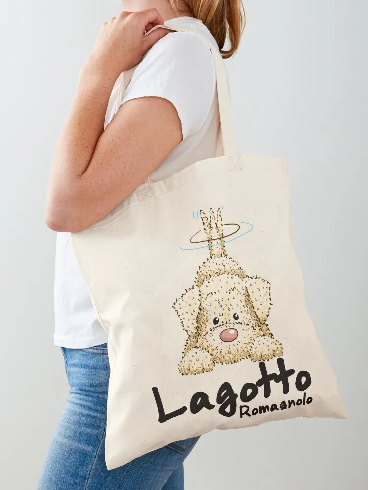 

cute white Lagotto Romagnolo Tote Bag Beach bag great bag tote bags men Canvas stote