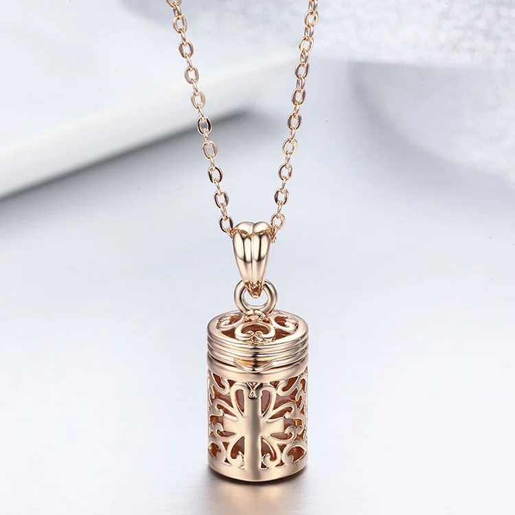 Gold Farbe Filligree parfüm Cut Out Flasche Ätherisches Öl Diffusor Halskette Frauen Pingente Chocker Halsketten & Anhänger Schmuck – Detail 29