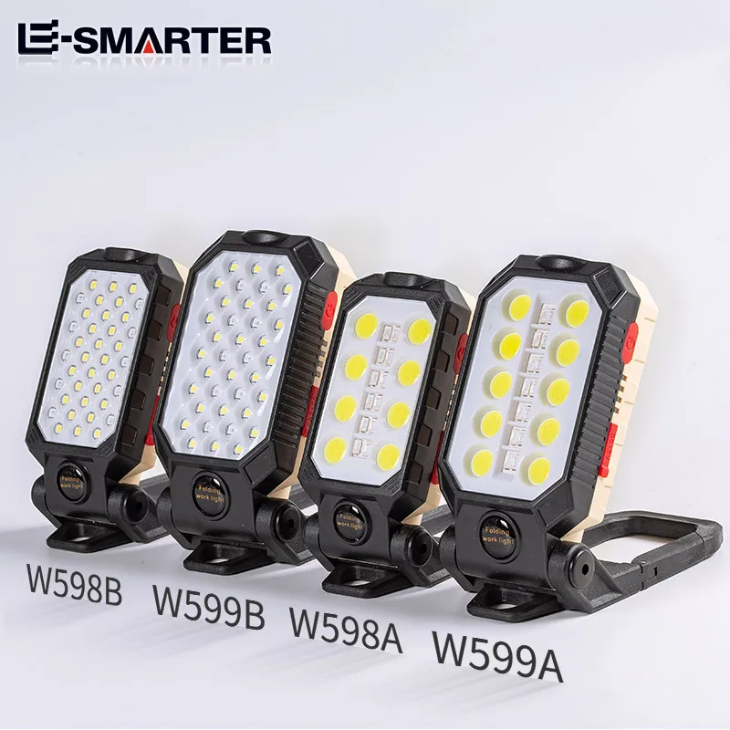 ESMARTER COB Portable Work Light USB Rechargeable Emergency Repair Light Mobile Light Source Flashlight