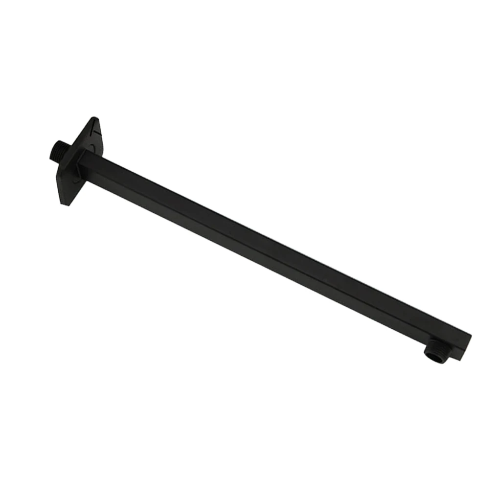 Square Brass Shower Arm Wall Mount Ceiling Shower Bracket Bathroom Bath Extension Pipe, 45cm