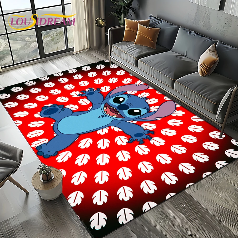 27 Style Cute Stitch Disney Cartoon 3D Carpet Rug for Home Living Room Bedroom Sofa Doormat Decor,Child Non-slip Floor Mat Gifts