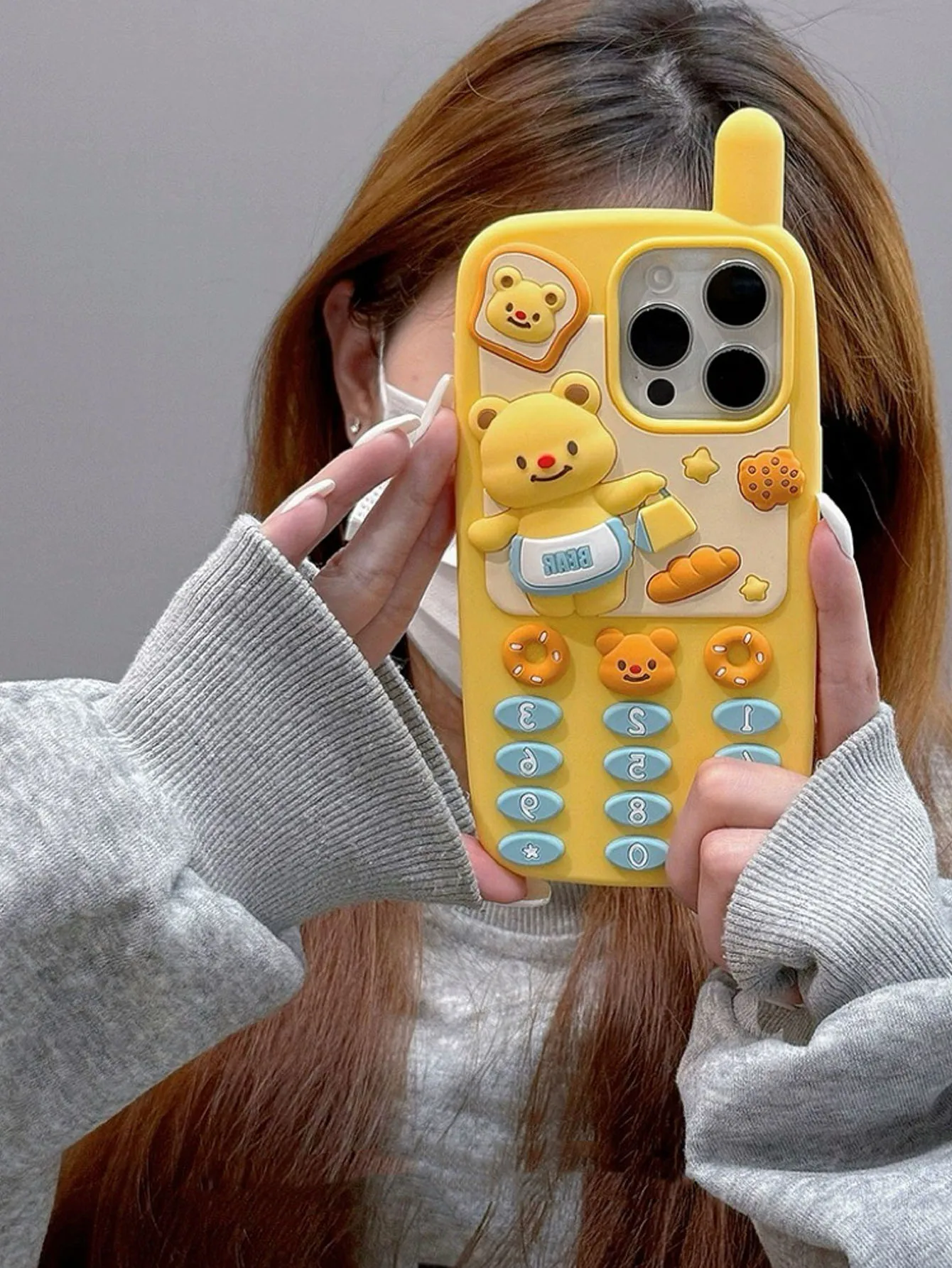 

3D-чехол для телефона с изображением медведя, большого брата, подходит для iPhone 15 Pro Max, силиконовый чехол для телефона 14 13 Pro 12 11, полный пакет, чехол для телефона