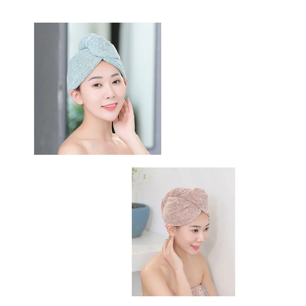 Gorro para el cabello de secado rápido de carbón de bambú ecológico, toalla súper absorbente, envoltura verde para hombres y mujeres, suave, ligero, portátil No